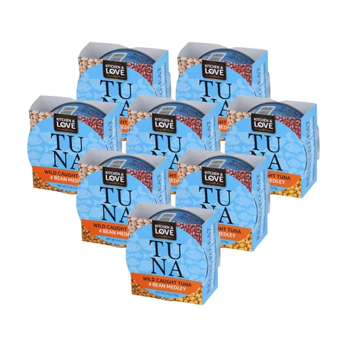 Vista 8 de Kitchen & Love Atún atrapado salvaje con quinoa y garbanzos en aceite de oliva, 6 onzas (paquete de 8)