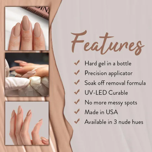 Vista 4 de IBD Gel de construcción, extensión de uñas de gel duro, apenas desnudo, remojo, fortalecedor de uñas, 0.5 onzas líquidas