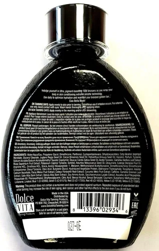 Vista 2 de Bella Black 100X Bronzer Loción bronceadora – Loción de cama de bronceado premium con emulsión extrema de silicona y extracto de fruta de plátano