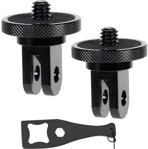 Adaptador de trípode de cámara de aluminio 1/4"-20 Adaptadores de montaje de conversión compatibles con cámaras de acción Gopro Insta360 y otros