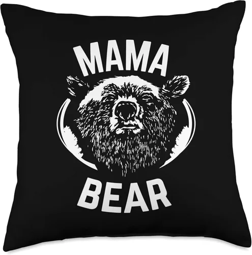 Vista 5 de MAMA BEAR Regalos para mamá para cumpleaños, Día de la Madre, Día de la Madre, Madre, abuela, 16 x 16 pulgadas, multicolor