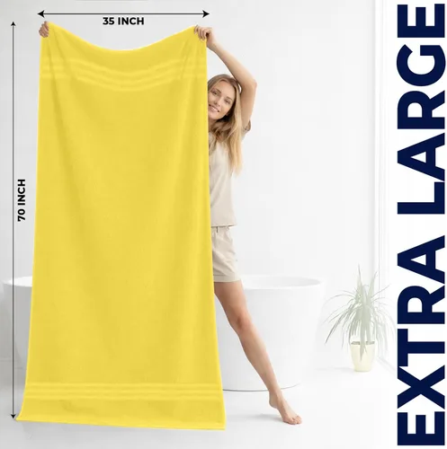 Vista 68 de DAN RIVER Paquete de 2 sábanas de baño de lujo 35x70, 600 GSM, toallas de 100% algodón hilado en anillo suaves y de secado rápido, ideales para Beige