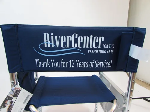 Vista 4 de Silla de director deportiva impresa personalizada con mesa auxiliar y bolsillo