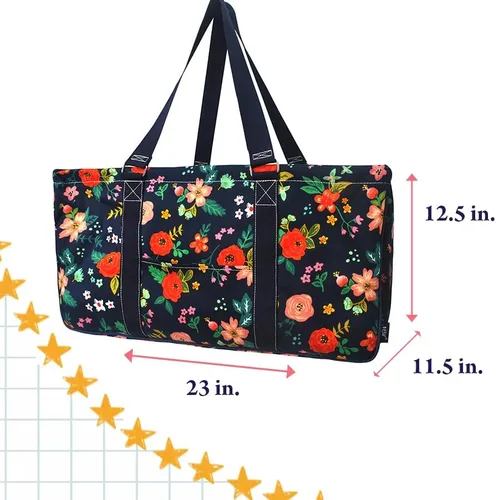 Vista 4 de NGIL Bolsa de comestibles reutilizable extra grande plegable de gran tamaño para comestibles, almacenamiento, picnic, playa