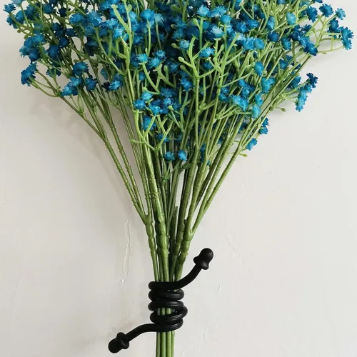 Vista 4 de 5 piezas de bridas de silicona de 18 pulgadas, organizador de cables para aglutinar auriculares, cables de computadora, bridas reutilizables