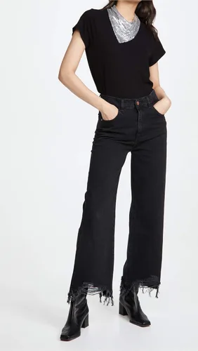 Vista 5 de DL1961 Jeans Hepburn de pierna ancha y tiro alto para mujer