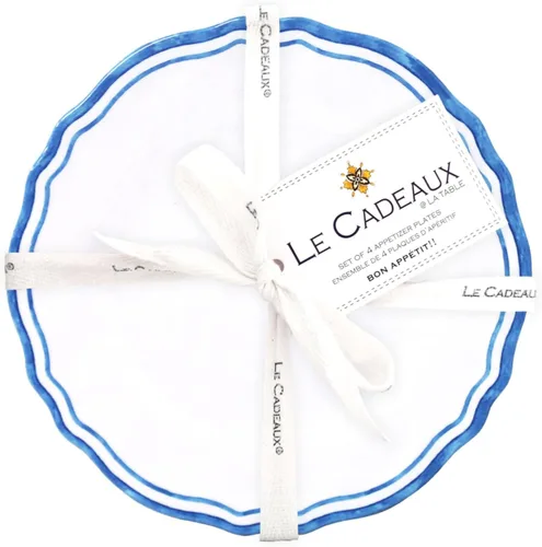 Vista 2 de Le Cadeaux Melamine 6 inch Appetizer Plates, Set of 4, Maison