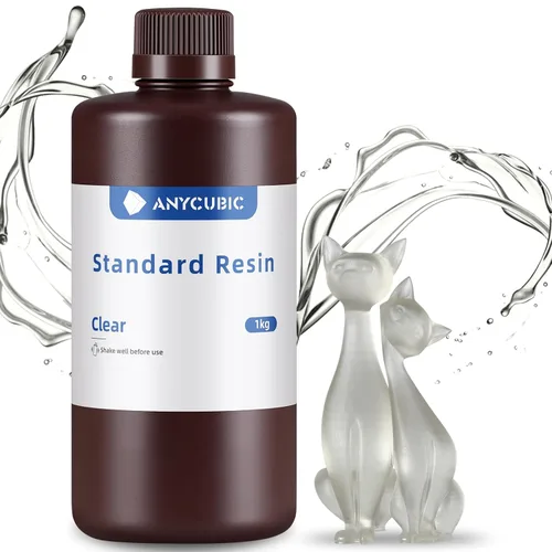 Vista 28 de ANYCUBIC - Resina de curado UV de 405 nm para impresión 3D SLA y LCD, alta precisión, rapidez de curado y excelente fluidez (color blanco, 37.27 oz)