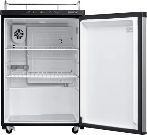 Vista 4 de EdgeStar BR3002BL Refrigerador de conversión Kegerator de 24 pulgadas de ancho para barril de tamaño completo - Negro