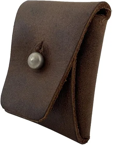 Vista 3 de Hide & Drink, Leather Minimalist Coin Pouch, SD Card Holder, Wallet and Cash Organizer, Handmade Includes 101 Year Warranty