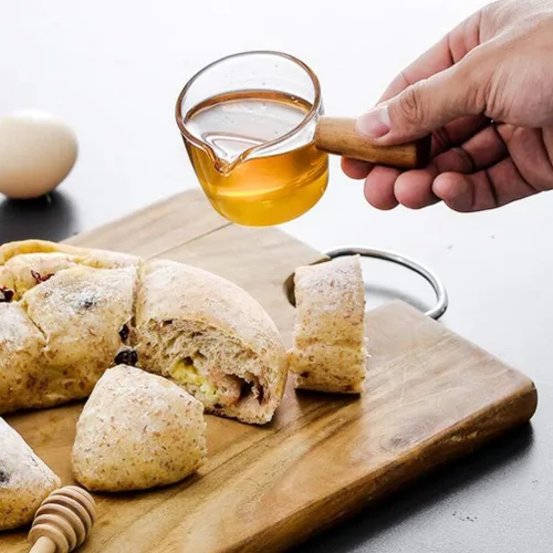 Vista 2 de DOITOOL Tazón de preparación de 2 piezas de plato de crema de vidrio, cuencos pequeños para salsas, platos de barra de postre con asa, taza