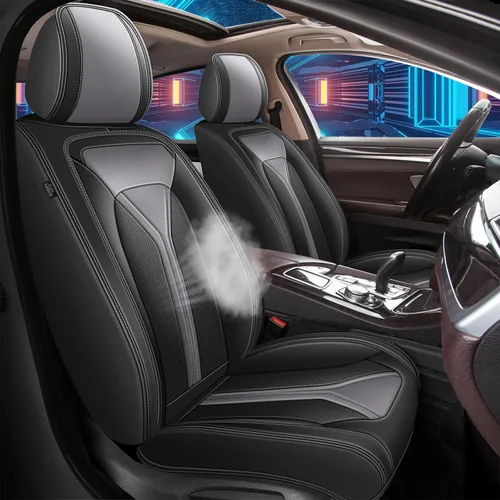 Vista 64 de Fundas de asiento para Toyota 4runner 2003-2025, fundas de asiento de automóvil de cuero impermeables, resistentes a los arañazos, fáciles