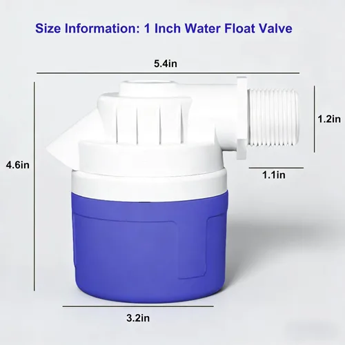 Vista 2 de Válvula de flotador de agua automática roscada NPT de 1 pulgada, válvula de control automático de nivel de agua de PVC resistente para canal de agua