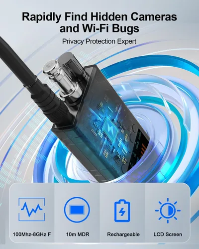 Vista 5 de Detectores de cámara oculta y detector de errores,Detector de RF, dispositivo para detectar dispositivos de escucha,Detector de perseguidor