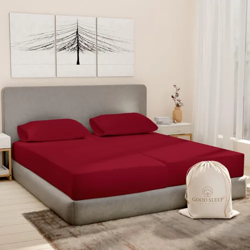 Vista 20 de Good Sleep Bedding Sábanas Individuales - Juego de Sábanas Individuales de 100% Algodón Egipcio, 3 Piezas, 1000 TC, Tejido Satén, Sábanas de Calidad