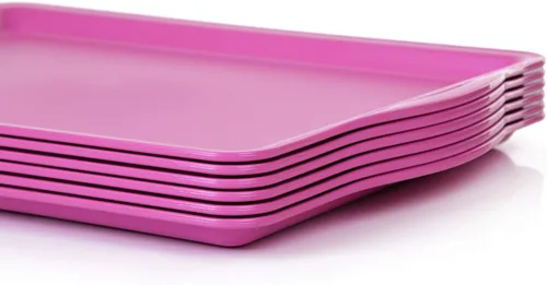 Vista 7 de Mintra Home Bandeja de servir duradera (1 unidad, verde) – Plato con asa de 14 pulgadas 'verde