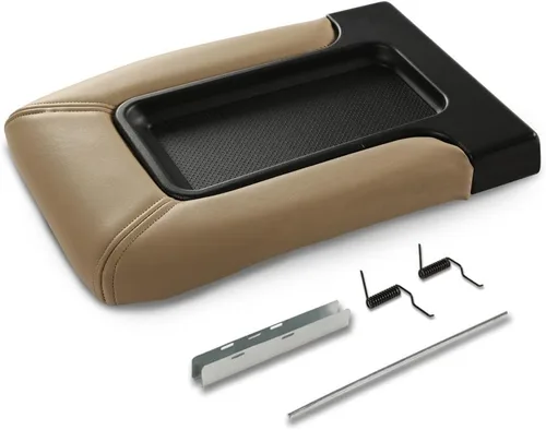 Vista 9 de PIT66 Kit de reposabrazos de consola central, compatible con Silverado Avalanche Suburban Tahoe Sierra Yukon Beige 99-07