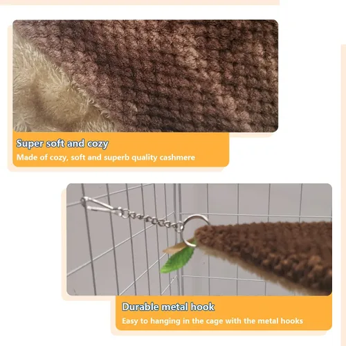 Vista 6 de LEFTSTARER Hamaca de conejillo de indias, hurón, rata de juguete, jaula de animales pequeños, accesorios para túnel y litera para rata, hurón