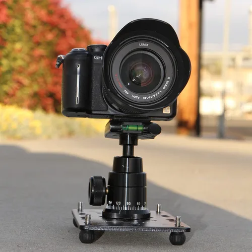 Vista 4 de Cam Caddie Placa de queso ultra plana de ángulo bajo POD/trípode para cámaras DSLR, sin espejo y de acción