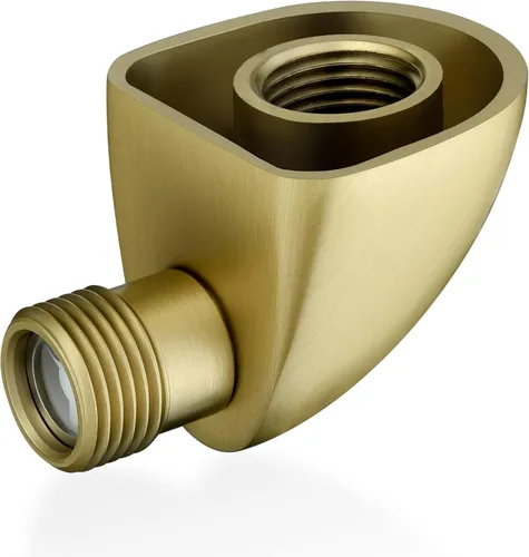 Vista 2 de Codo de suministro de pared de latón 100% para ducha de mano con válvula de retención, adaptador de manguera de 1/2 pulgada para Delta, cabeza Moen