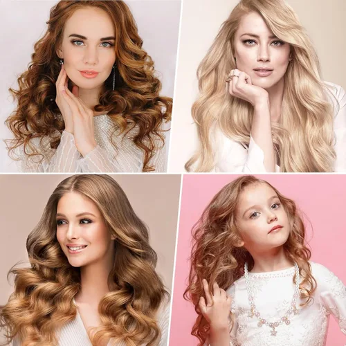 Vista 7 de Juego de rodillos de pelo de 4 tamaños con clips, 50 rodillos para rizadores de pelo para mujer, rodillo de agarre automático para cabello largo