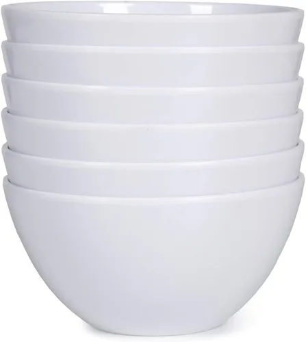 Vista 13 de Webbylee Platos llanos de melamina, juego de 6 platos de 11 pulgadas para uso en interiores y exteriores, color blanco