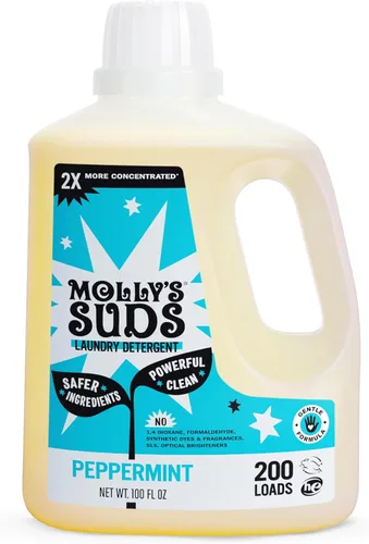 Vista 9 de Molly's Suds Detergente líquido para ropa, jabón detergente natural para ropa para pieles sensibles, concentrado 2 veces y de alta eficiencia (HE)