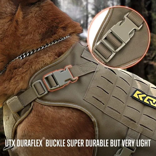 Vista 3 de Arnés para perro sin tirones, arnés táctico para perro, chaleco militar con ajustable, perros medianos, perro de servicio