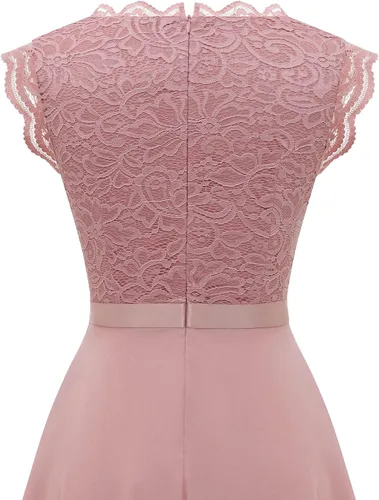 Vista 33 de Dressystar - Vestido de dama de honor, sin mangas, con cuello en V, para fiesta de boda