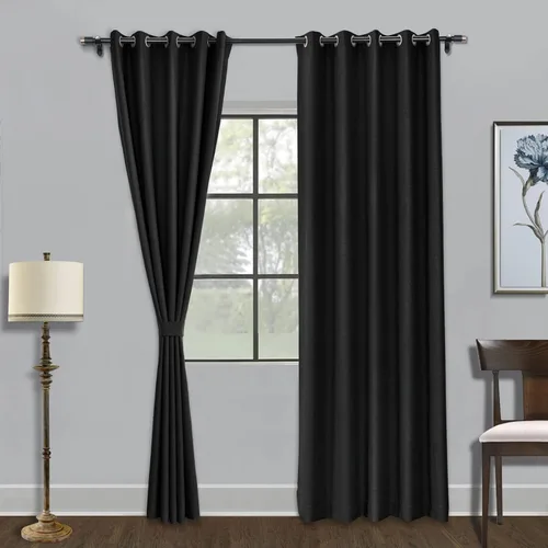 Vista 17 de Fcosie Cortinas opacas para dormitorio, cortinas de lino, 2 paneles de cortina con aislamiento térmico con ojales, cortinas de ventana con reducción