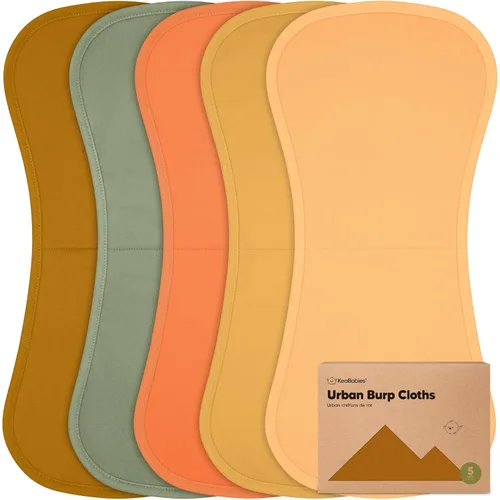 Vista 15 de Paños orgánicos para eructos para bebés niños y niñas - Paquete de 5 paños de algodón súper absorbentes para eructar para bebés, trapos suaves