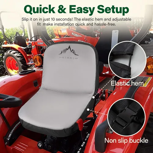 Vista 5 de Himal - Funda de asiento para cortacésped, de poliéster 600D duradero, Oxford, para asiento de tractor, tamaño pequeño