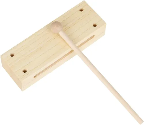 HANABASS Instrumento de percusión de bloque de ritmo de madera de doble tono para niños Música Enseñanza Suministro educativo musical juguete