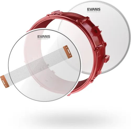 Vista 2 de Evans Kit de Afinación de Tambor UV1 - Contiene Parche de Tambor UV, Parche de Caja Resonante, Baquetas ProMark 5a, Bordón, Llave de Tambor