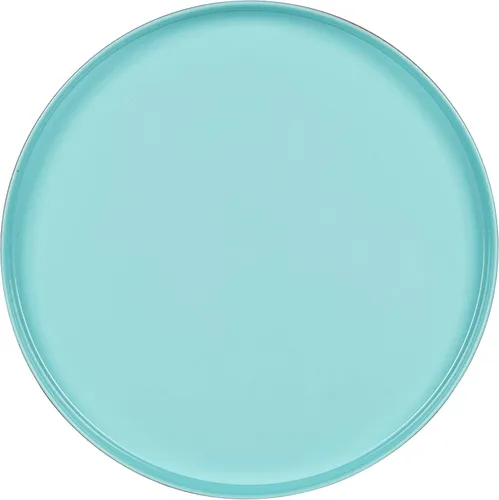 Vista 4 de Kate and Laurel Celia Round Foldable Tray Accent Table, 14" x 14" x 25.75", Light Teal and Gold, Modern Minimalist Design and Magnetic Tabletop