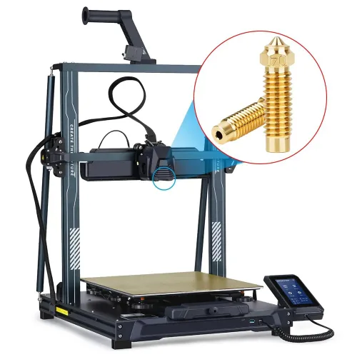 Vista 3 de 3 piezas para Centauri Carbon 2/CC2 Hotend de cerámica de 0.016 in boquilla de latón de acero endurecido, extrusora de impresora 3D, extremo