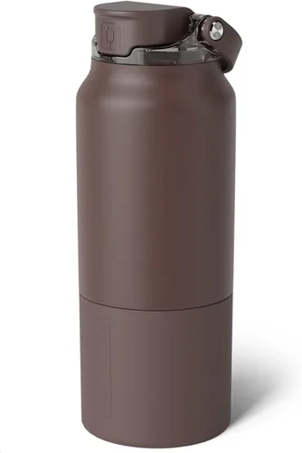 Vista 49 de BrüMate Rise Botella de agua de 25oz con popote de silicona cubierto Botella de agua aislada 100% a prueba de fugas Base apta para portavasos