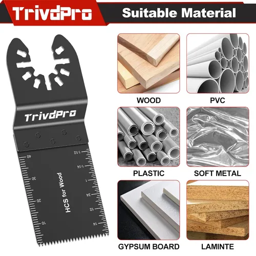 Vista 4 de TrivdPro Hojas de sierra oscilantes 50 piezas, cuchillas multiherramienta