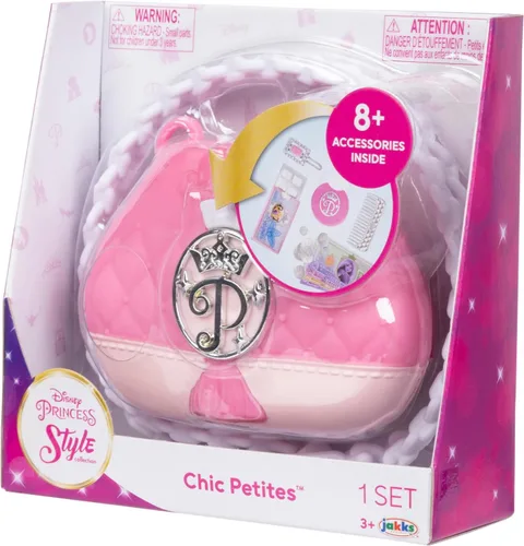 Vista 7 de Disney Princess Style Collection Bolso - Mini Bolsa de Mano de Vinilo Suave para Niñas de 3 Años en Adelante con Más de 5 Accesorios