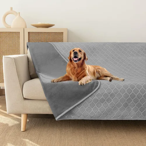 Vista 31 de fuguitex Manta impermeable para perro, funda de cama para perro, terciopelo de cristal, marroquí, mullida, acogedora manta de felpa para mascotas