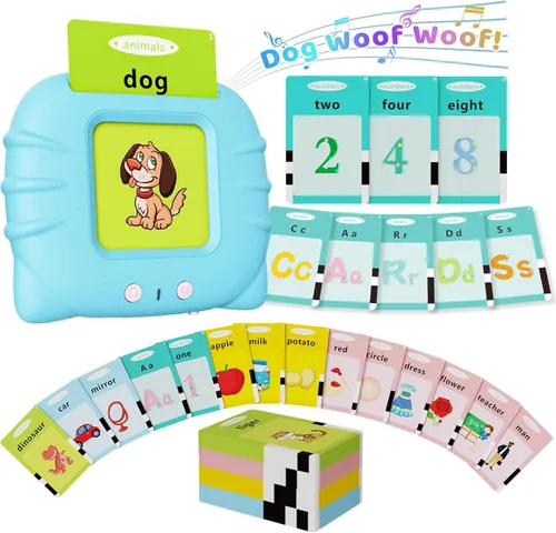 Tarjetas flash parlantes para niños pequeños de 1, 2, 3, 4, 5, 6 años, juguetes sensoriales para niños autistas, juguetes educativos Montessori para