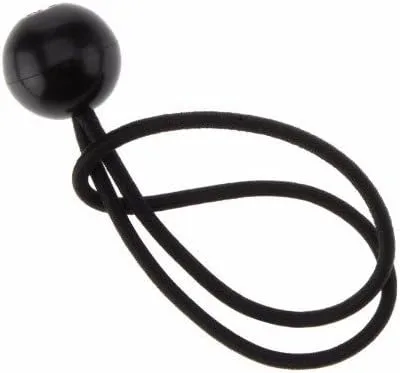 Vista 2 de Wideskall® Cuerda elástica de bola resistente de 6 pulgadas, correa de amarre para toldo, color negro (paquete de 6)