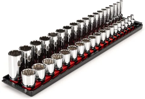 Vista 11 de TEKTON SHD91108 - Juego de llaves de vaso de 12 puntos de profundidad de 3/8 pulgadas con riel, 12 piezas (0.315 - 0.748 in)