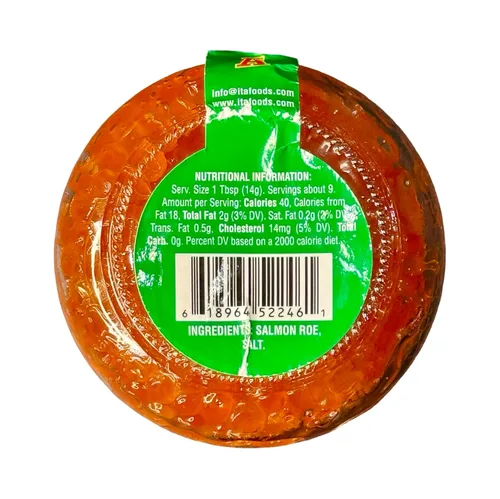 Vista 6 de Alaskan Salmon Roe – Malossol – Naturally Light Salt, Red Caviar, Ikura, Chilled Gourmet Seafood, 4.23 oz 120 g, pack of 2