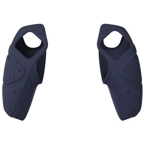 Vista 2 de PlayVital Mecha Edition Midnight Blue - Funda de silicona ergonómica suave para PS5, funda protectora de goma con tapas para palanca de pulgar