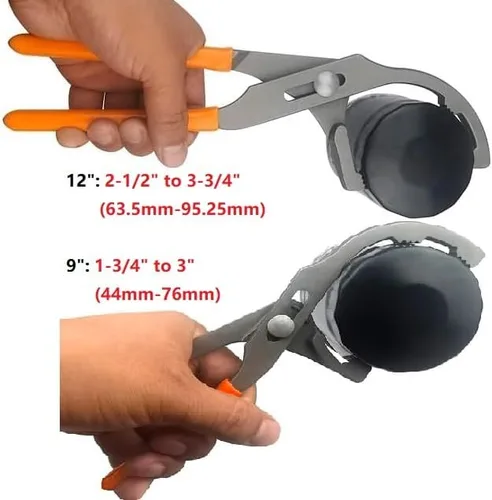Vista 6 de Llave de filtro de aceite, alicates de filtro de aceite ajustable de 2.520 in a 3.740 in, herramienta de extracción de filtro de aceite multifunción