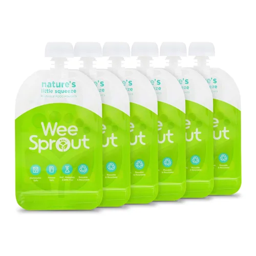 Vista 11 de WeeSprout Bolsas de comida reutilizables con doble cremallera, perfectas para bebés y niños pequeños, aptas para congelador y lavavajillas