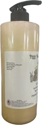 Vista 2 de Champú blanqueador natural con aroma de harina de avena y cereza, sin peróxido de blanqueador ni alcohol para cerdos, perros, animales pequeños