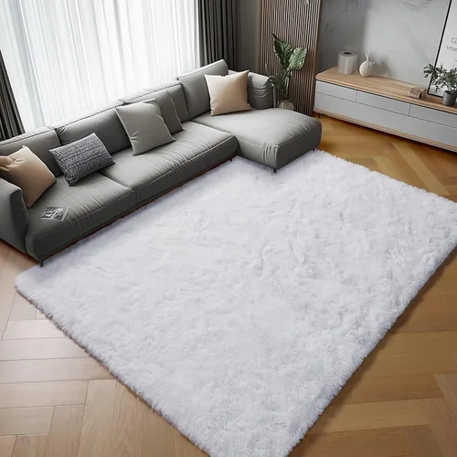 Vista 85 de ONASAR - Alfombra redonda rosa claro de 2 pies, esponjosa, lavable, tapete de gato o perro, suave, afelpada, peluda, tapete circular para dormitorio