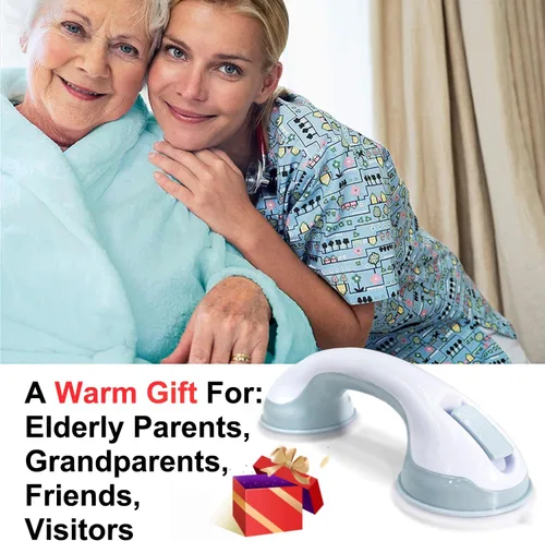 Vista 5 de AirTight® Barras de Agarre para Ducha de Servicio Pesado (Paquete de 2) Barra de Agarre de 12.3 Pulgadas Conforme a ADA para Personas Mayores